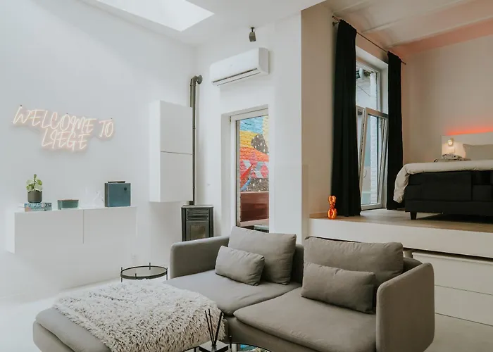 Luxury Loft With Private Parking Apartament Liège